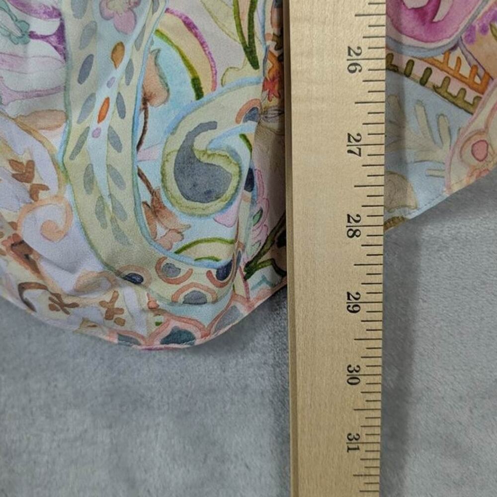Robert Graham 100% silk Pastel Paisley Silk Tank Top in Pink, Blue, Green - Picture 3 of 12
